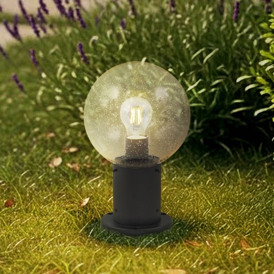 Lindby sokkellampe Dangan klar høyde 32 cm glass metall