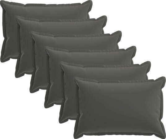 vidaXL Putetrekk 6 stk. HOUTEN Antrasitt 30 x 50 cm Polyester