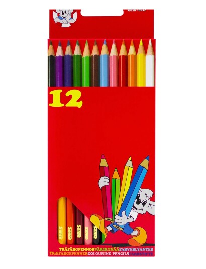 Sense Träfärgpennor 12 P Red
