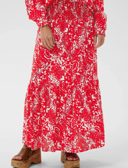 Cream Crtiah Skirt   Red   44