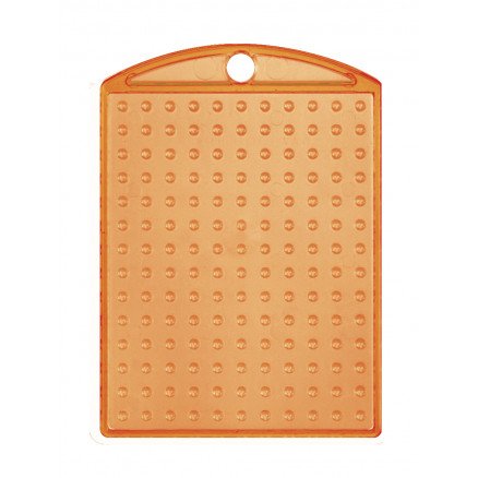 Pixelhobby Nøkkelring Medaljong Transparent Oransje 3x4cm 1 stk