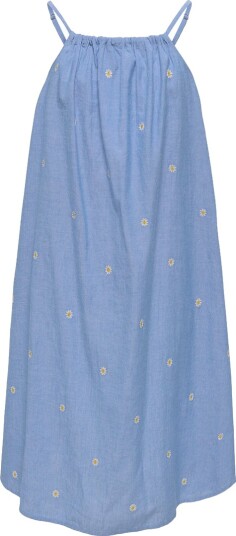 Kids Only Kogmalou Sl Emb Strap Dress Wvn Blue 158