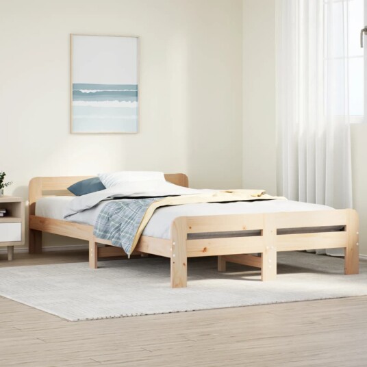 Sengeramme uten madrass 120x190 cm heltre furu 8721158371171 Sengeramme uten madrass 120x190 cm heltre furu 8721158371171