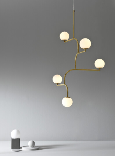 Pholc Mobil 5 taklampe - messing