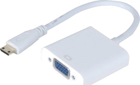 Tecline Mini Hdmi/Vga Mini Hdmi Vga D Sub Hankjønn Hunkjønn 1920 X 1080 Piksler Hvit