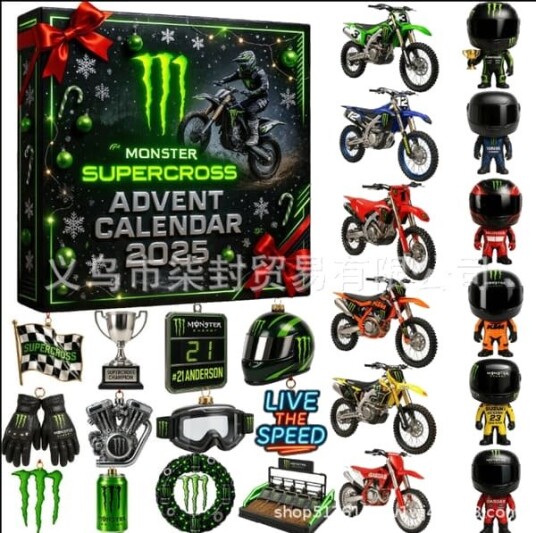 Motorsykkel Julekalender 2025   24 dager Nedtelling til jul Gave til motorsykkelentusiaster &