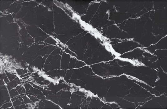 Bordplate svart 100x62 cm 8 mm herdet glass med marmor design