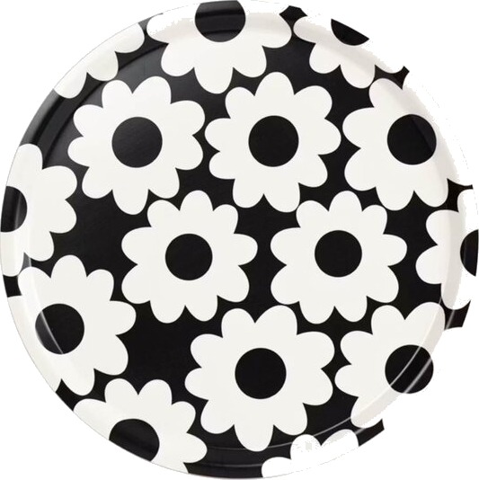 Rotor Design Flora serveringsbrett 38x38 cm svart/hvit Rotor Design Flora serveringsbrett 38x38 cm svart/hvit
