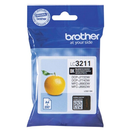 Brother LC3211BK blekkpatron - LC3211BK Original - Svart 4 ml