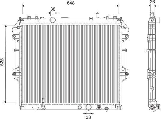 VALEO 701259 Radiator motorkjøling