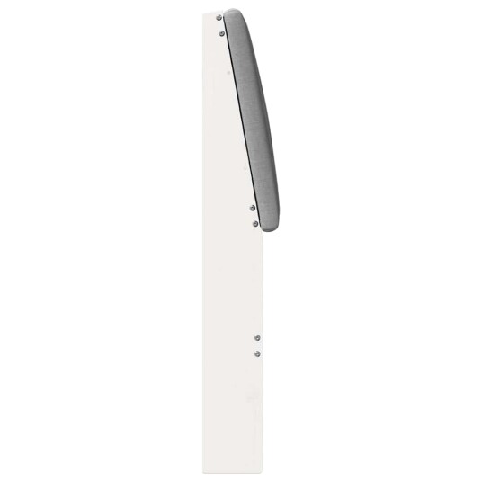 Polstret sengegavl Lysegrå 160 cm Massiv furu