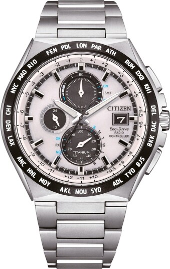 Citizen Herreklokke AT8238 84A Eco Drive Sølvfarget/Titan Ø43.5 mm