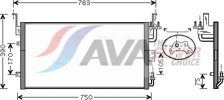 AVA COOLING SYSTEMS HY5083 Kondensator, klimaanlegg AVA COOLING SYSTEMS HY5083 Kondensator, klimaanlegg