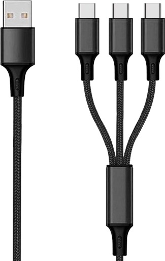 2Go 797156 1,5 M Usb B 3 X Usb C Sort