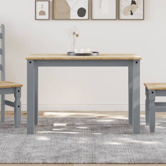  Spisebord Panama grå 117x60x75 cm heltre furu 4005703