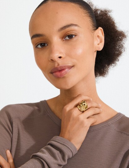 Pilgrim Inner Ring Gold Plated   Gold   ONE SIZE