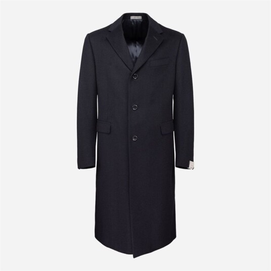 Corneliani Wool Coat - Navy Blå 56 Corneliani Wool Coat - Navy Blå 56