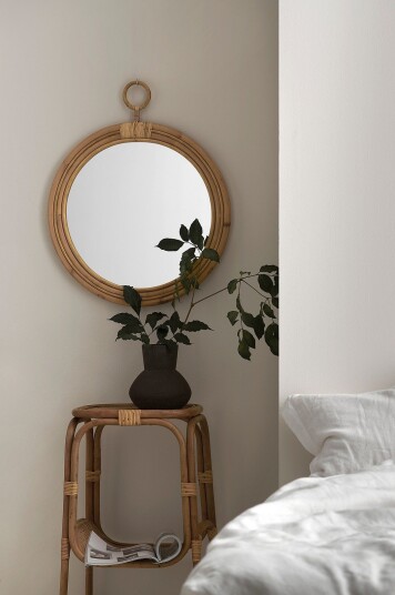 Ellos Home Speil Bemore Ø 60 cm Natur Ellos Home Speil Bemore Ø 60 cm Natur