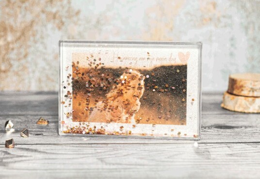 smartphoto Akrylramme med glitter liggende smartphoto Akrylramme med glitter liggende