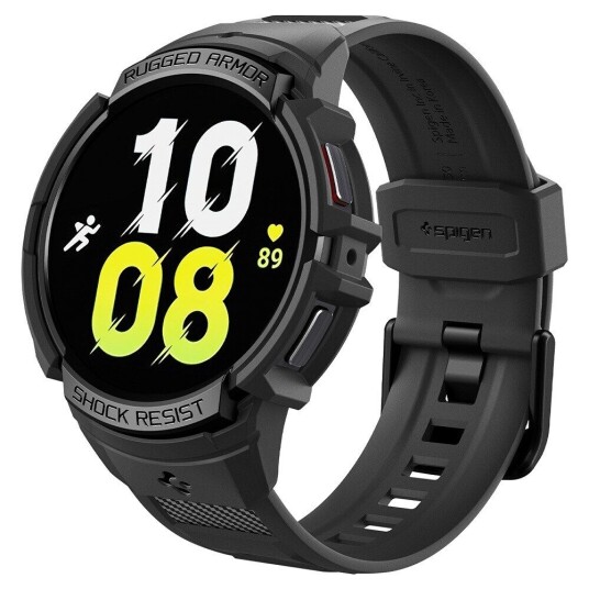 Spigen Samsung Galaxy Watch 6 44mm Deksel Armbånd Rugged Armor Pro Svart