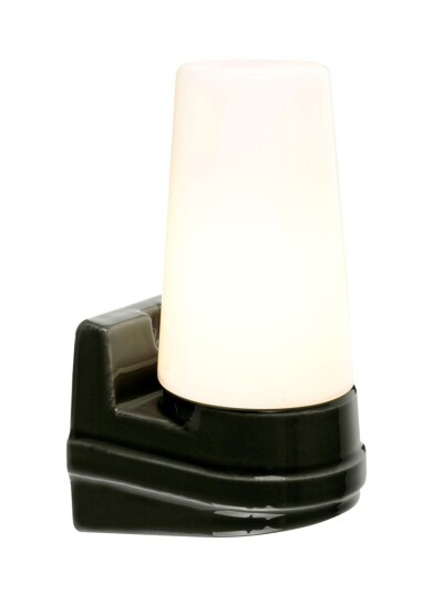 Ifö Bernadotte enkel vegglampe IP44 - Svart