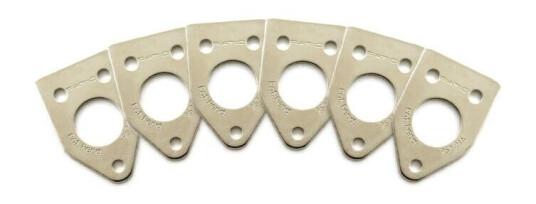 Graph Tech Prt-952-216-N0 Ratio Inviso Match Mounting Plates (6 Pcs.) - Nickel Graph Tech Prt-952-216-N0 Ratio Inviso Match Mounting Plates (6 Pcs.) - Nickel
