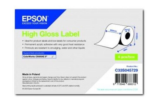 Epson - continuous labels - 4 roll(s) - Roll (20.3 cm x 58 m)