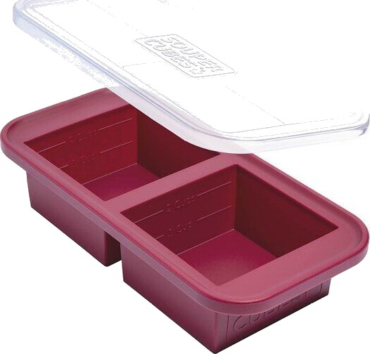 Souper Cubes Matoppbevaring m/lokk silikon 2 cup 2x500 ml cranberry Souper Cubes Matoppbevaring m/lokk silikon 2 cup 2x500 ml cranberry