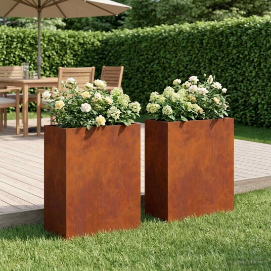 vidaXL Hageblomsterpotte 2 stk. Rusten 40 x 20 x 40 cm Cortenstål