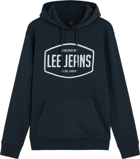 Lee Jeans Big Logo Hoodie Navy L