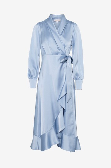Love Lolina Satengkjole Iza Midi Dress Blå
