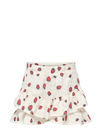 Kids Only Kmgfina Cerise Frill Skort Aop Wvn Cream 122