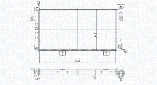 Radiator MAGNETI MARELLI 350213180600 Radiator MAGNETI MARELLI 350213180600
