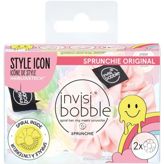 Invisibobble Sprunchie Duo Retro Dreamin' Hue-Man Love Hårstrikker