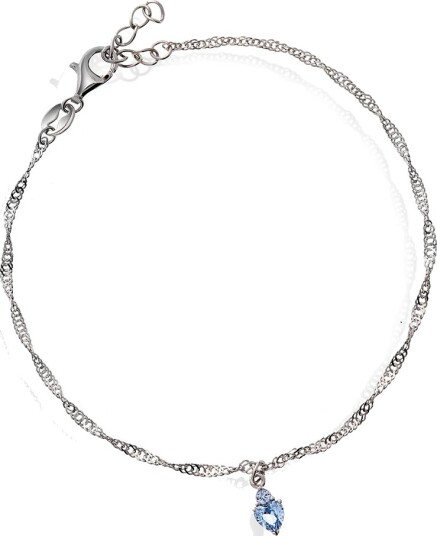Pan Jewelry Ankelkjede til barn i 925 sølv med hjerte 20 cm Pan Jewelry Ankelkjede til barn i 925 sølv med hjerte 20 cm