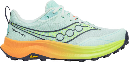 Saucony Women's Peregrine 16 Aqua/citron 40.5