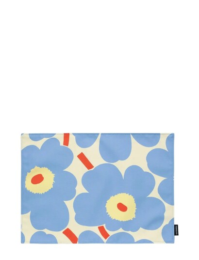 Marimekko Home Pieni Unikko Placemat 31X42Cm Blue 31X42CM Marimekko Home Pieni Unikko Placemat 31X42Cm Blue 31X42CM