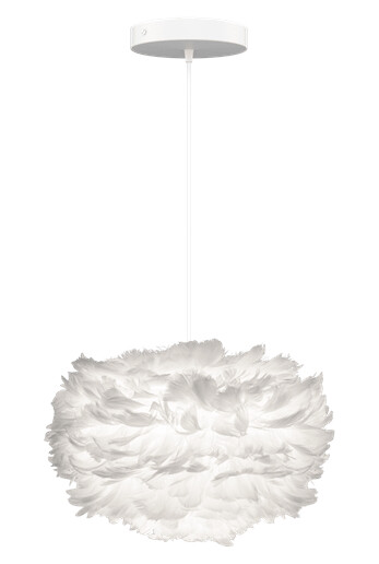 Umage Eos Taklampe Mini Hvit med Flat Baldakin i Hvit Umage Eos Taklampe Mini Hvit med Flat Baldakin i Hvit