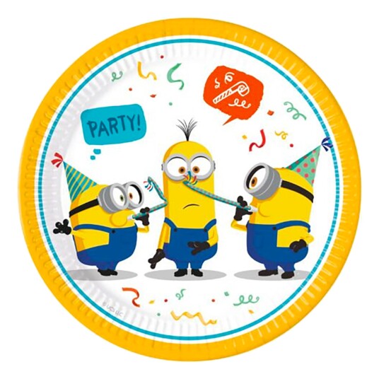 Globos Europe Papptallerkener Minions - 8-pakning Globos Europe Papptallerkener Minions - 8-pakning