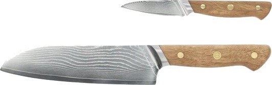Pillivuyt Gourmet - Douron knivsett 4 deler damaskusstål/eik