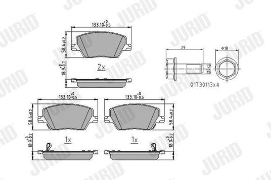 Bremseklosser JURID 573626J Bremseklosser JURID 573626J