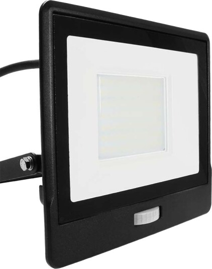 V Tac 50W LED lyskaster med sensor Samsung LED chip IP65 sort 6500K 5 års garanti Kulør : Kald