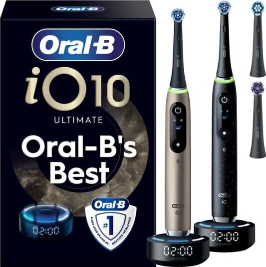Oral-B iO10 Duo elektrisk tannbørste 494076 (sort/gull)