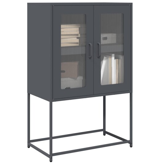 Highboard Antrasitt 68x39x107 cm Stål 8721158372109 Highboard Antrasitt 68x39x107 cm Stål 8721158372109