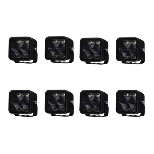 Arbeidslys PURELUX Black Square 40 Flood 8 cm / 40W / Flood 8 stk.