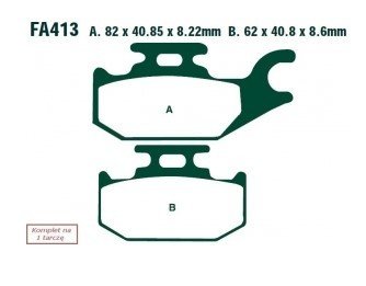 Bremseklosser EBC Brakes FA413TT