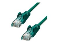 ProXtend - Koblingskabel - RJ-45 (hann) til RJ-45 (hann) - 25 cm - UTP - CAT 5e - formstøpt, uten hindringer - grønn