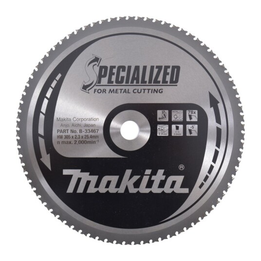 Makita B-33467 Sirkelsagblad 305mm Tynn Plate for Elektroverktøy