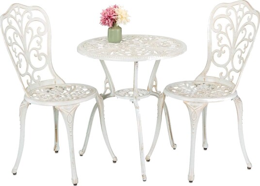 Hagebistrosett – antikk design bord og 2 stoler