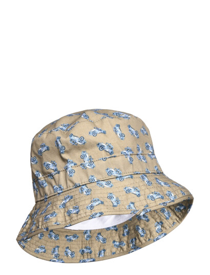 Melton Bucket Hat W/Print - Beige - 47 Melton Bucket Hat W/Print - Beige - 47